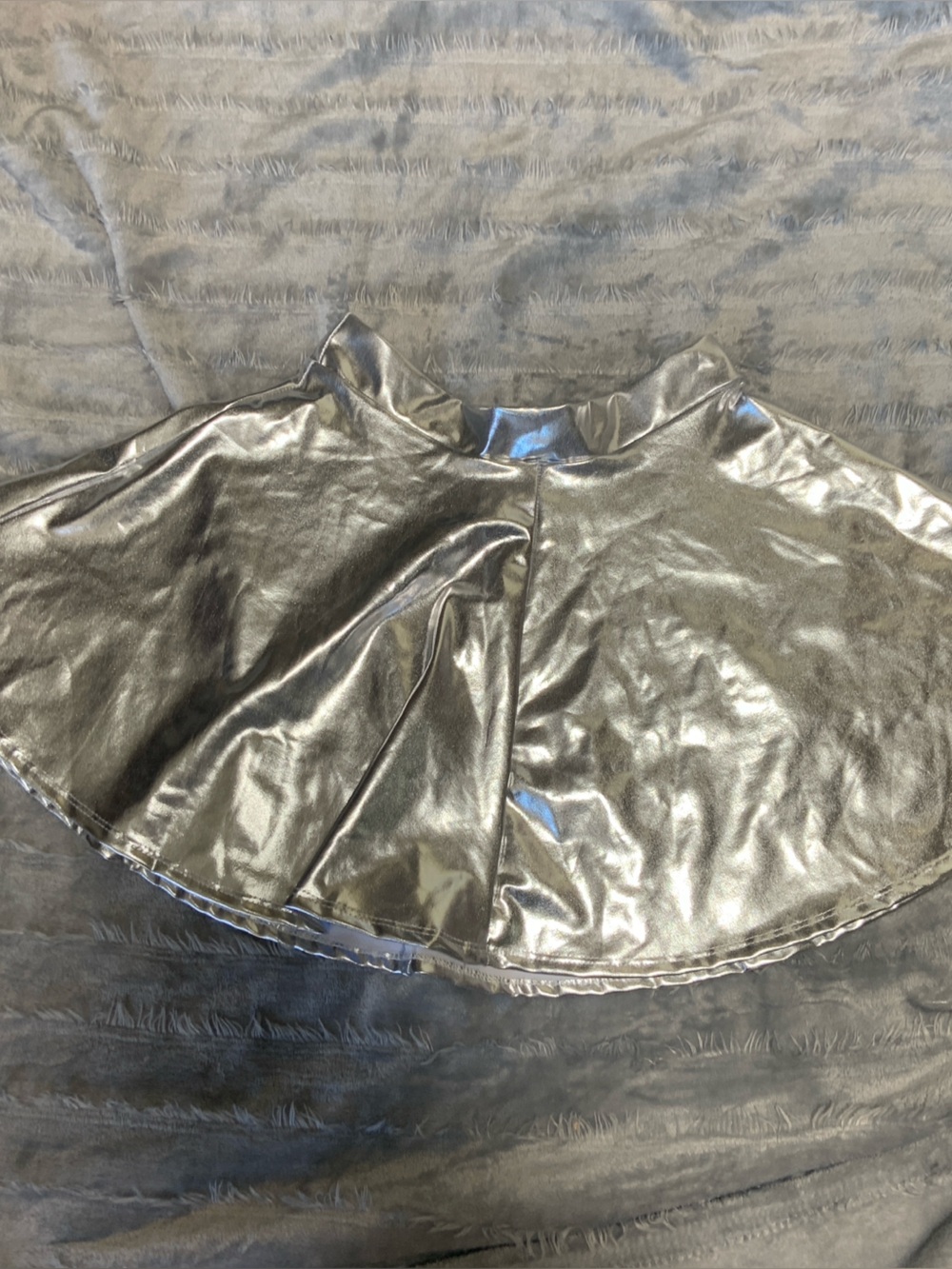 Silver Metallic Circle Skirt